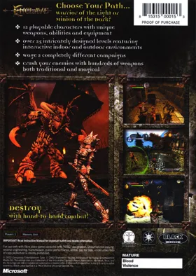 Enclave (USA) box cover back